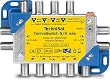 TechniSat TECHNISWITCH 5/8 MINI, Multischalter / Satverteiler für bis zu 8 Teilnehmer,...