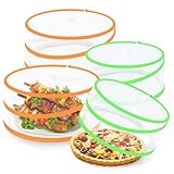 ecooe Fliegenhaube - 4er Set faltbare Abdeckhauben für Lebensmittel, Netzhaube für Obst...