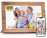 FRAMEO Digitaler Bilderrahmen WLAN 10,1 Zoll - 1280x800 IPS Touchscreen Digitale...