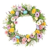 Osterkranz-Dekorationen, Frühlingskranz, buntes Ei, künstlicher Osterkranz, Türkranz...