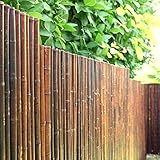 DE-COmmerce® Hochwertiger Bambus Zaun Sichtschutz ATY Nigra, oben geschlossen,...
