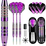 Dartpfeile mit Metallspitze 22 Gramm(Der ganze Pfeil), Profi Steeldarts mit Metallspitze...