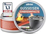 PLINTEX® [260ml] Einbrennpaste mit Traubenkern-Öl für Dutch Oven, Grillrost, Gusseisen...