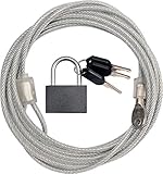 Stahlseil mit Schloss ummantelt 3m x Ø 4mm