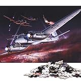 1000-teiliges Heinkel He219 Nachtquadrat-Puzzle für Erwachsene und Holzpuzzle, 1000 Teile...