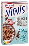 Dr. Oetker Vitalis Müsli ohne Zuckerzusatz Knusper Schoko 4er Pack Knusper Müsli aus...