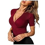 MKIUHNJ Pullover Herren V Ausschnitt Slim Fit Xingxing Feste Frauen Strickbluse V-lässige...