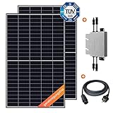Balkonkraftwerk 830 W / 600 W Photovoltaik Solaranlage Steckerfertig WiFi Smarte...