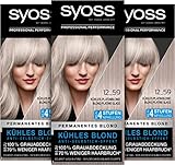 Syoss Color Coloration 12_59 Kühles Platinblond Aufheller Stufe 3 (3 x 115 ml),...