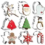 Ausstechformen Weihnachten, 9pcs Ausstecher Weihnachten Keksausstecher Weihnachten aus...