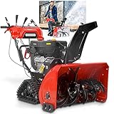 HECHT Schneefräse Benzin – 87 cm Arbeitsbreite – 2-stufig – 51 cm Arbeitshöhe –...