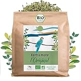 ORIGEENS BIO YERBA MATE TEE 1 KG - Das Original I Ungeröstet, Blätter, Frei...