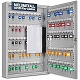 Melsmetall Schlüsselkasten SD100 – Schlüsselschrank mit 100 Haken, robuste...