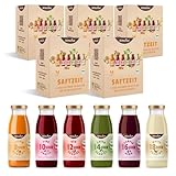 Saftzeit 5-Tages-Fastenkur Bio | 5x 6 Flaschen mit abgestimmten Frucht- und Gemüsesäften...