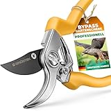 GRÜNTEK Gartenschere Blumenschere GERFALKE, 48 mm Klinge aus japanischem SK5...