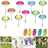 Fallschirm Spielzeug Kinder, 10 Stück Fallschirmspringer Spielzeug Fallschirm Outdoor...