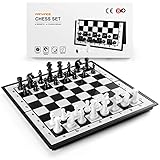 FanVince Schachspiel Schach Magnetisch Reise Spiel Hochwertig Chess Set Folding...
