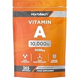 Vitamin A Hochdosiert 10.000IE | 1 Jahr Vorrat | Augenvitamine | Retinol für...