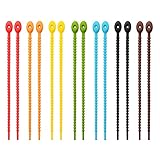 Bunte Silikon Krawatten Tasche Wiederverwendbare Silikon Kabelbinder Beutelverschluss...
