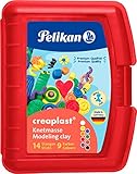 Pelikan 2056080 198/9R Modelliermassen Kinderknete Creaplast, 300g, rot