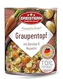 DREISTERN Graupentopf 800g I Mit Gartengemüse & Kasseler I Herzhafter Eintopf in...