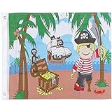 com-four® Piratenflagge mit Hiss-System, witterungsbeständige Spielzeugfahne für...