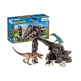 Schleich 41461 Dinosaurs Spielset - Dinoset mit Höhle, Spielzeug ab 5 Jahren