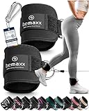 BeMaxx Fußschlaufen für Kabelzug 2er Set + eBook - Kickbacks Fussschlaufen...