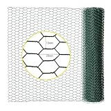 horizont Maschendrahtzaun 50cm hoch 10m lang - grün - Maschenweite 13 x 25mm -...