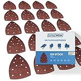 EFFEKTWERK Deltaschleifer Schleifpapier Dreieckschleifer - 120 Stück -...