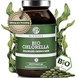 QIDOSHA® Bio Chlorella Presslinge, 600 Stk/Glas, 500mg Chlorella je Pressling, 100%...