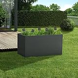 Metzler Hochbeet für Garten | Stahl in Anthrazit Gartenbeet Pflanzenbeet Blumenhochbeet |...