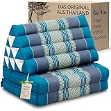 livasia Thaikissen mit 2 Auflagen - 120x50x8cm - Dreieckskissen mit Sitzkissen,...