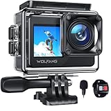 WOLFANG GA120 Action Cam 4K 20MP WiFi Kamera, Unterwasserkamera 40M Wasserdicht...