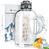 UTEBIT 2.2 Liter Trinkflasche mit Früchtebehälter, Wasserflasche Große...