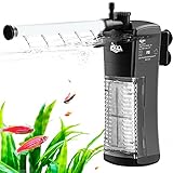 AQQA Aquarium Filter,Einstellbare Aquarium Innenfilter,Leiser 8.5W Aquarien Schwammfilter...