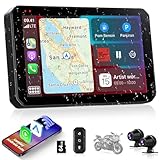 Motorrad Carplay Android Auto mit 2K Dashcam, 5,5 Zoll Carplay Bildschirm...