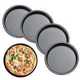 ANTHYTA 4 Stücke Pie Tin Pizzaform Rund Ø15cm Pizzablech Carbonstahl Tarteform...