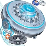 monzana Poolroboter Poolboy600 Kabellos Vollautomatisch 80 Min Akku 5200mAh Li-Ion 80m²...