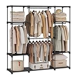 SONGMICS Kleiderschrank offen, Kleiderständer, Kleiderstange, Garderobe, 43 x 151 x 166...