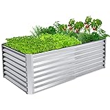 RELAX4LIFE Hochbeet Metall, Blumenbeet ohne Bodenplatte, Pflanzkasten mit...