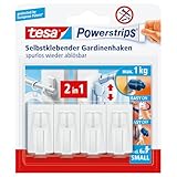 tesa Powerstrips Vario-Gardinenhaken / Selbstklebende Gardinenhaken von tesa - wieder...