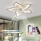 MiiR LED Leise Deckenventilator Mit Beleuchtung, 50W Schlafzimmer Deckenleuchte, Mit...