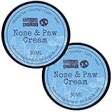 2 x 30 ml 100% natürlicher Hundenasen- und Pfotenbalsam Pfotenschutz | Pfotenbalsam für...
