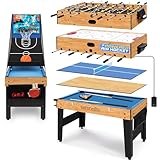SereneLife 48' 6-in-1 Multi Game Table, Full-Size Indoor and Outdoor Arcade Sports Table...