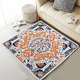 Teppich, Blumenteppich im chinesischen Stil, 5 x 8 Zoll, großer Überwurfteppich,...