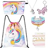 10 PCS Einhorn Turnbeutel mit Kordelzug Set - Einhorn Kordelzug Tasche für...
