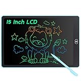 Coolzon LCD Schreibtafel, 15 Zoll Bunte Bildschirm Schreibtablett für Kinder...