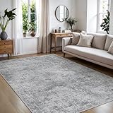 BEIMO Waschbarer Teppich 120x170 cm Grau, Modernes Abstraktes Design,...