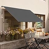 Homedemo Markise einziehbar, Balkonmarkise Sonnenschutz Wasserdicht Windschutz,...